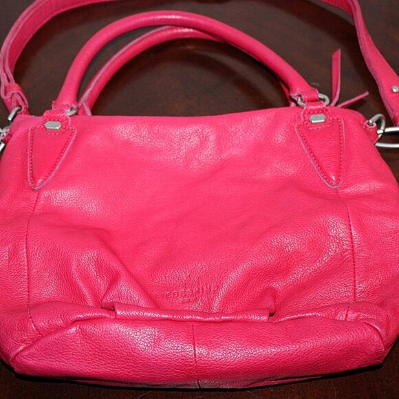 Liebeskind Berlin Leather Shoulder Bag - Pink/Red- Crossbody Strap - Picture 6 of 11